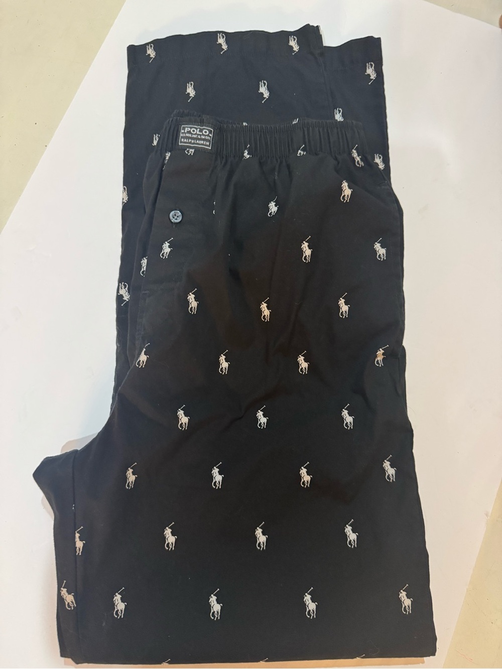 Polo by Ralph Lauren Black Logo-Print Men’s pajama Pants